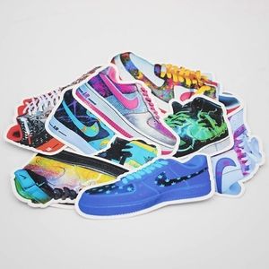 9 Realistic Aesthetic Sneaker Dir Cut Stickers